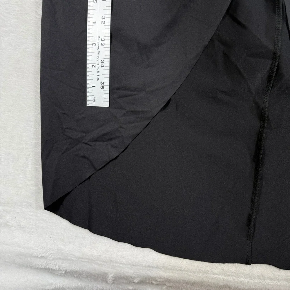 SKIMS Swim Twist Front Skirt Onyx Black Plus Size 3X Faux Wrap Cover Up Skirt